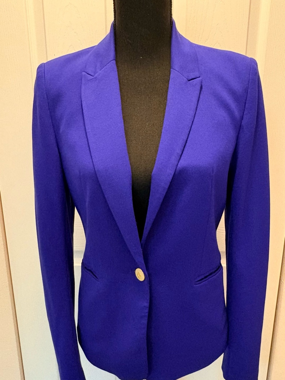 Philosophy Tailored Royal Blue Single-Button Lined Blazer